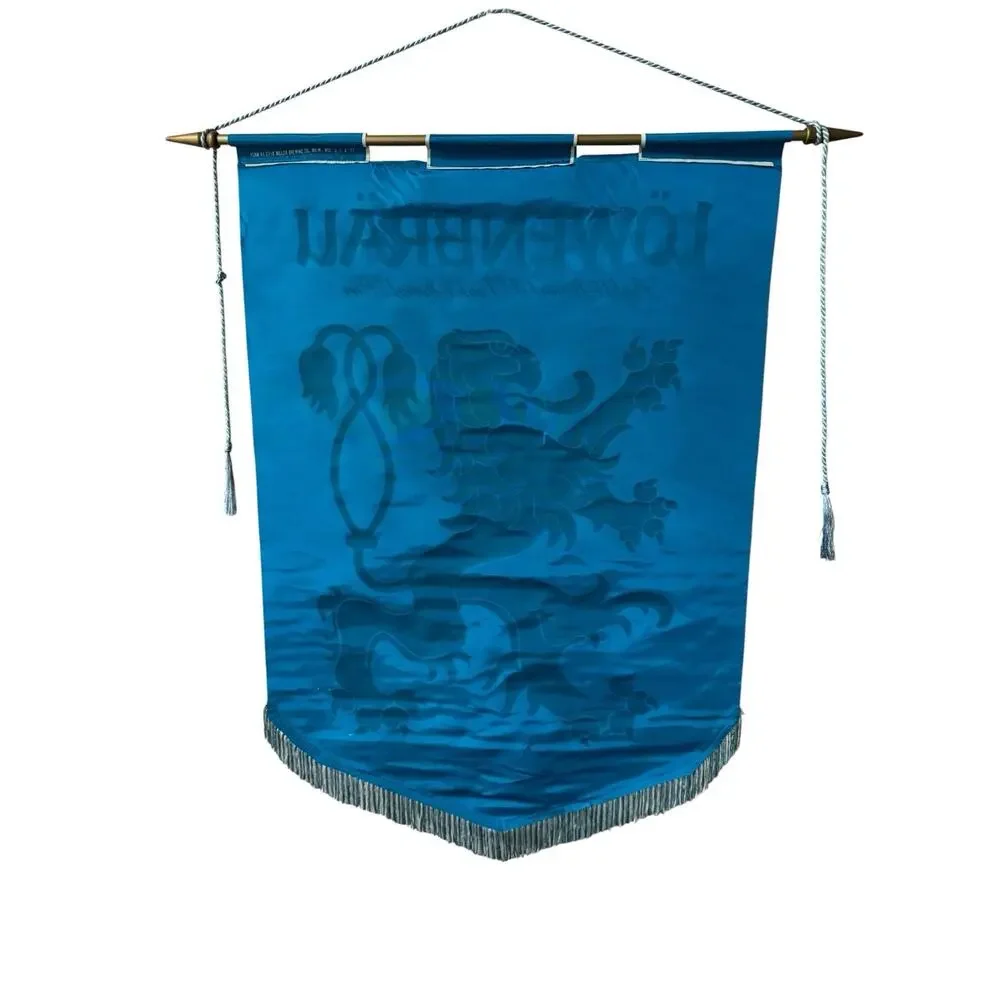 Vintage Lowenbrau Beer‎ Hanging Banner Wall Pennant Miller Brewing Barware READ